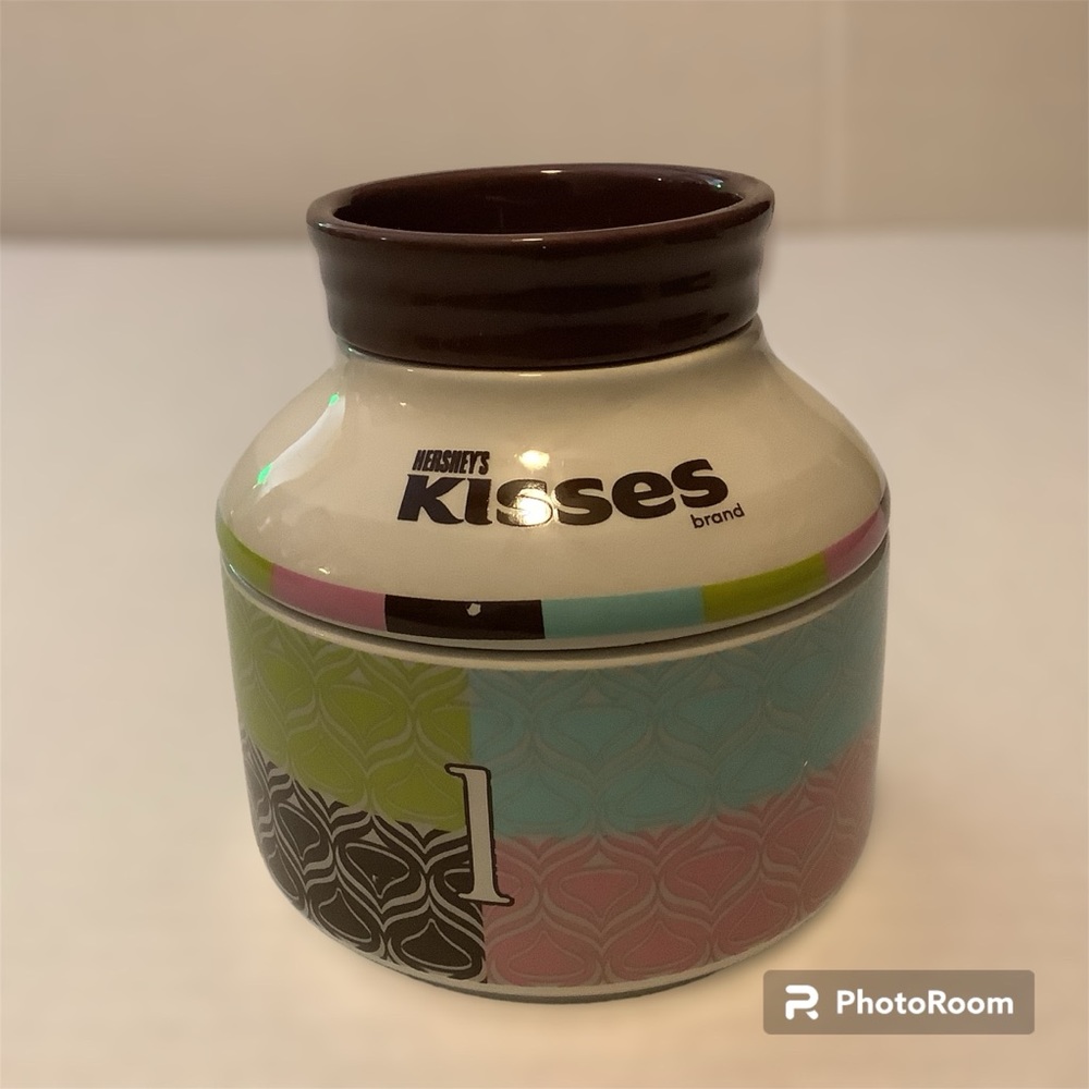 Hersheys Kisses Candy Dish Rare Three Piece Conical Configuration 4.5”x 10.16cm.